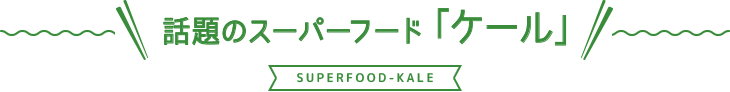 話題のスーパーフード「ケール」